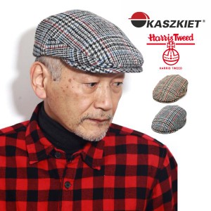Kaszkiet ハンチング メンズ ウールハンチング 帽子 カシュケット ハリスツイード ブランド 海外製 紳士帽 千鳥格子 アイビーキャップ ハ