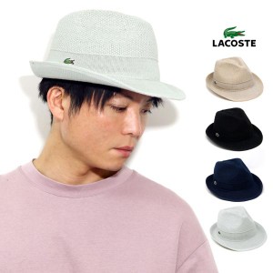 LACOSTE ハット メンズ 中折れハット 夏 中折帽 春 ラコステ ハット カジュアル きれいめ 帽子 レディース 日よけ 紫外線対策 ハット 熱