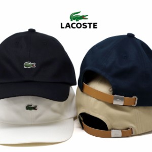 LACOSTE ブランド ラコステ キャップ メンズ コットンツイル フロントロゴ キャップ レディース 牛革ベルト 帽子 メンズ 帽子 レディース