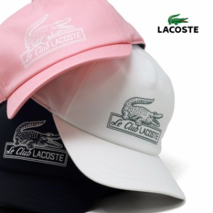 ラコステ キャップ コットン100 ラコステ 帽子 メンズ キャップ ツイル 日本製 プリント レディース ピンク cap LACOSTE ホワイト 春 夏 