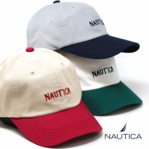 NAUTICA キャップ メンズ ノーティカ 帽子 レディース 2トーン ロゴキャップ レトロ 2TONE 6PANEL CAP ユニセックス 6パネルキャップ フ