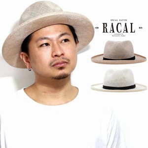 中折れハット メンズ ラカル ケンマ草 麦わら帽子 メンズ 中折れ帽子 racal ハット メンズ 日本製 麦わら帽子 紳士 おしゃれ 春夏 ストロ