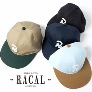 ラカル キャップ メンズ 帽子 6パネル ベースボールキャップ 日本製 ブランド ロゴキャップ ワッペン 春夏 bbキャップ フラットバイザー 