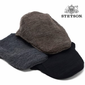 STETSON ハンチング帽 メンズ ニット 秋冬 ステットソン メンズ ウール ハンチング 保温 防寒 紳士 シンプル 男性 小物 ニットハンチング