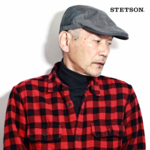 STETSON ステットソン ハンチング プレゼント メンズ ハンチング帽 千鳥格子 モノクロ 帽子 冬 紳士 アイビーキャップ 帽子 上品 保温 防