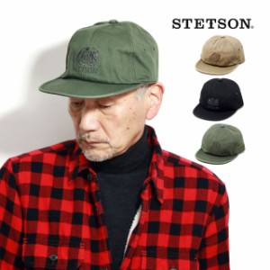 STETSON キャップ メンズ コットン キャップ オールシーズン 紳士 帽子 折りたためる 軽量 ロゴキャップ ツイル ステットソン 男性 野球