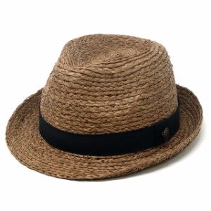 ハット 夏 麦わら帽子 ラフィア ブレードハット メンズ 中折れ レディース 帽子 大きいサイズあり 春夏 ストローハット 天然草 メダル 麦