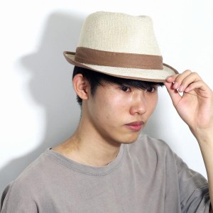 STETSON ハット メンズ シンプル ステットソン Cloth Fedora 帽子 ふはく 織物 中折れ帽 紳士 布帛 サマーハット インポート ブランド 春