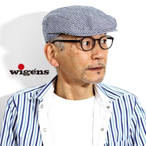 ハンチング帽 WIGENS メンズ ギンガムチェック 帽子 大きいサイズ ライニング メッシュ ヴィゲン IVY SLIM CAP インポート 春夏 ヴィーゲ