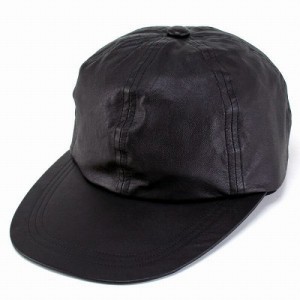 キャップ メンズ メンズキャップ 帽子 ロングブリム 秋冬 シープスキン オリジナルデザイン　ブラック