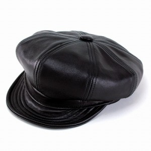 帽子 メンズ 帽子 キャスケット ニューヨークハット ラムスキン ハンチング帽 9207　ブラック