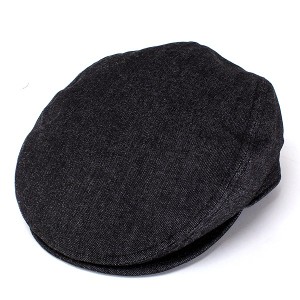 帽子 ハンチング デニム メンズ コットン ハンチング 紳士帽子 サイズ調整可能 ブラック