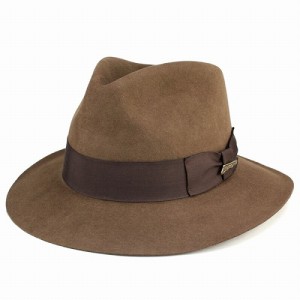 つば広 帽子 インディ・ジョーンズ ワイドブリム INDY fedora hat ファーフェルト Indiana Jones 茶 ブラウン