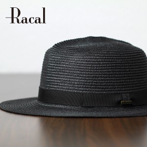ラカル 帽子 オプティモ 紳士 ハット ペーパー 日本製 racal お洒落 丸いシルエット hat 黒 ブラック