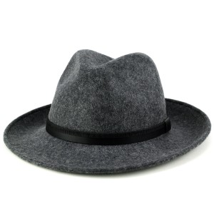 ソフトハット フェルト イタリア製 帽子 Di CHIARA ROSA ディ・キアラ・ロ−ザ ワイド ブリム 大きいサイズ 中折れ帽 グレー