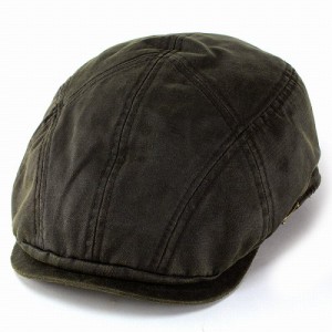 帽子 ハンチング帽 メンズ ハンチング 帽子 ステットソン ワックスコットン風 ユーズド加工 秋冬　ブラウン