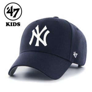 キッズ キャップ KIDS メジャーリーグ ヤンキース 47brand Yankees Home Kids '47 MVP  フリーサイズ キッズサイズ 紺 ネイビー [ ニュー