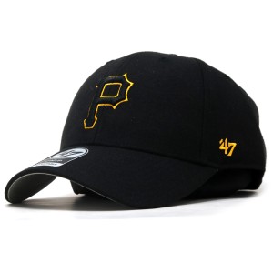 キャップ 47brand MVP フォーティーセブン マジックアジャスター ツイル Pirates ‘47 MVP Black x Black&Yellow Logo / ブラック イエロ