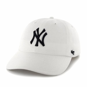 キャップ メンズ 白 帽子 ニューヨーク・ヤンキース 47brand キャップ クリーンナップ 綿100％ フォーティーセブン ブランド ベースボー