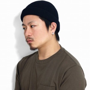 racal 帽子 春 夏 ショートワッチ ロールキャップ 黒 ニット帽 コットン混 SK8 麻 涼しい ラカル フィッシャーマンキャップ ニット コッ