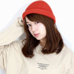 日本製 ロールキャップ メンズ ショートワッチ ラカル ニット帽 短い コットン混 涼しい 帽子 春 夏 racal SK8 麻 フィッシャーマンキャ