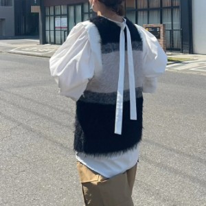 【即納】AgAwd アガウド　Border Knit Vest ボーダーニットベスト 2318-550708【2023】【AW】【2023秋冬】【2023AW】【入荷】