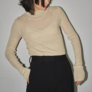 【即納】TODAYFUL トゥデイフル LIFEs ライフズ　Ramie Rib Knit ラミーリブニット 長袖 12410506 吉田怜香【2024】【SS】【2024春夏】【