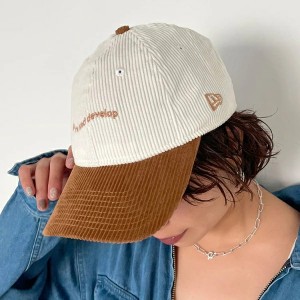 【即納】Ungrid アングリッド NEW ERA バイカラーコーデュロイロゴキャップ 112411000201 帽子【2024】【SS】【2024春夏】【2024SS】【入