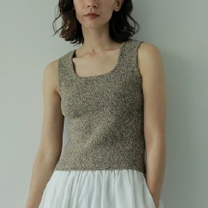 【即納】anuke アンヌーク anuke　Boucle Knit Tanktop ブークレニットタンクトップ 62410502 船曳ひろみ【2024】【SS】【2024春夏】【20