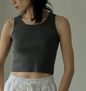 【即納】anuke アンヌーク anuke　Cropped Knit Tanktop クロップドニットタンクトップ 62410503 船曳ひろみ【2024】【SS】【2024春夏】