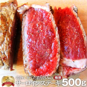 肉 母の日 父の日 新生活 ギフト 食べ物 食品 プレゼント 女性 男性 人気 お祝い ＜驚愕のサイズ＞極厚 サーロイン メガ ステーキ500g (