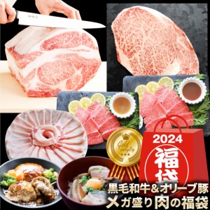 2024 肉の福袋 ゴールド メガ盛り A4,A5等級 黒毛和牛入り 総重量1.48kg（ 6種 食べ比べ ）完全赤字の肉袋！人気のお肉ばかりの豪華セッ