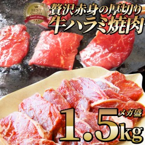 牛 ハラミ 焼肉 1.5kg（250g×6P）牛肉 メガ盛り バーベキュー BBQ  肉用 当日発送 美味しい ホットプレート 焼肉 お徳用 お土産 メガ盛