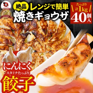 餃子 ギョウザ ギョーザ レンジ調理 中華 40個入り 1kg 点心 中華料理 温めるだけ 冷凍 惣菜 お弁当 あす楽 業務用 温めるだけ レンチン 