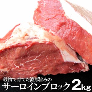 サーロイン ブロック 2kg 凍眠 テクニカン ステーキ用 赤身 プレゼント リッチな 赤身 贅沢 牛肉 送料無料 お肉の しゃぶまる