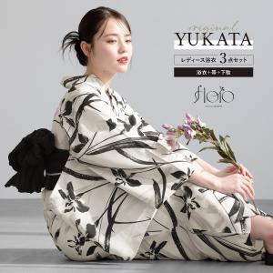 新品　綿麻　大人浴衣　レディース浴衣　白　桔梗　花柄　和柄　大正ロマン　浴衣単品 新品 綿麻 大人浴衣 レディース浴衣 白 桔梗 花柄 和柄 大正