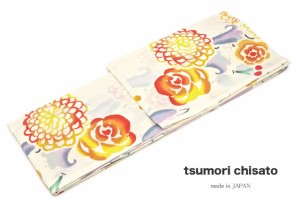 浴衣 レディース tsumori chisato ツモリチサト 注染 アイボリー 花 蝶 綿 【送料無料】