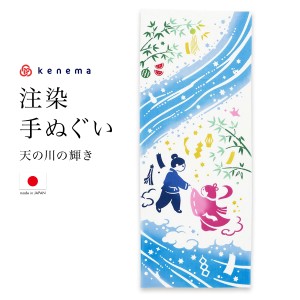 てぬぐい 手ぬぐい 手拭い おしゃれ 日本製 タペストリー 額縁 天の川の輝き 七夕 夏 注染 kenema メール便