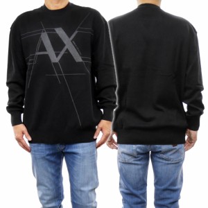 【セール 30％OFF！】ARMANI EXCHANGE アルマーニエクスチェンジ メンズクルーネックニット セーター 6RZM5A ZMU7Z ブラック