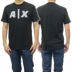 【セール 40％OFF！】ARMANI EXCHANGE アルマーニエクスチェンジ メンズクルーネックTシャツ 3RZTFF ZJH4Z ブラック