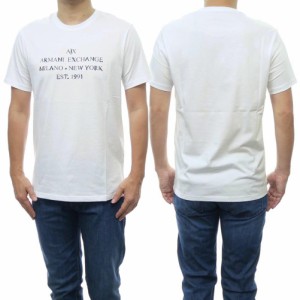 【セール 40％OFF！】ARMANI EXCHANGE アルマーニエクスチェンジ メンズクルーネックTシャツ 3RZTBD ZJA5Z ホワイト
