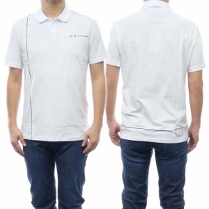 【セール 40％OFF！】ARMANI EXCHANGE アルマーニエクスチェンジ メンズスムースポロシャツ 3RZFBB ZJCDZ ホワイト