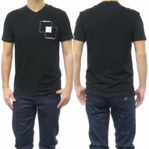 【23％OFF！】ARMANI EXCHANGE アルマーニエクスチェンジ メンズVネックTシャツ 3DZTHP ZJE6Z ブラック /2024春夏新作