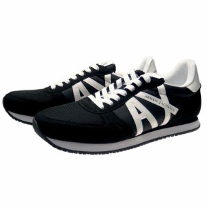 【26％OFF！】ARMANI EXCHANGE アルマーニエクスチェンジ メンズローカットスニーカー XUX017 XCC68 ブラック×ホワイト /定番人気商品