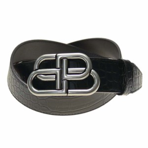 【セール 35％OFF！】BALENCIAGA バレンシアガ メンズレザーベルト 570370 1ROBY / BB LARGE BELT 35 ブラック