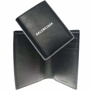 【セール 26％OFF！】BALENCIAGA バレンシアガ メンズ二つ折り財布 681579 1IZI3 / CASH VERTICAL ブラック