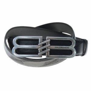 【○％OFF！】BALENCIAGA バレンシアガ メンズレザーベルト 703098 210JX / BB SIGNATURE BELT 30 ブラック /定番人気商品