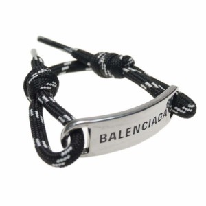 【15％OFF！】BALENCIAGA バレンシアガ メンズブレスレット 656418 TVX4S / PLATE BRACELET ブラック /2024春夏新作