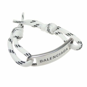 【22％OFF！】BALENCIAGA バレンシアガ メンズブレスレット 656418 TVX4S / PLATE BRACELET ホワイト /2024春夏新作