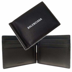 【○％OFF！】BALENCIAGA バレンシアガ マネークリップ 625819 1IZI3 / CASH FOL CARD W/B CL ブラック /定番人気商品